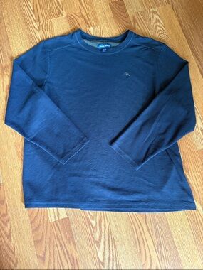 Tommy Bahama Navy Blue Long Sleeve Crew Sweatshirt